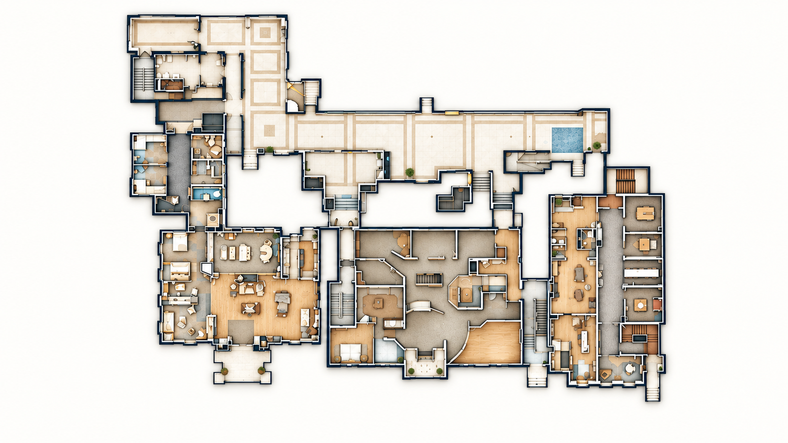Refined Matterport-derived spatial illustration of Floor 2
